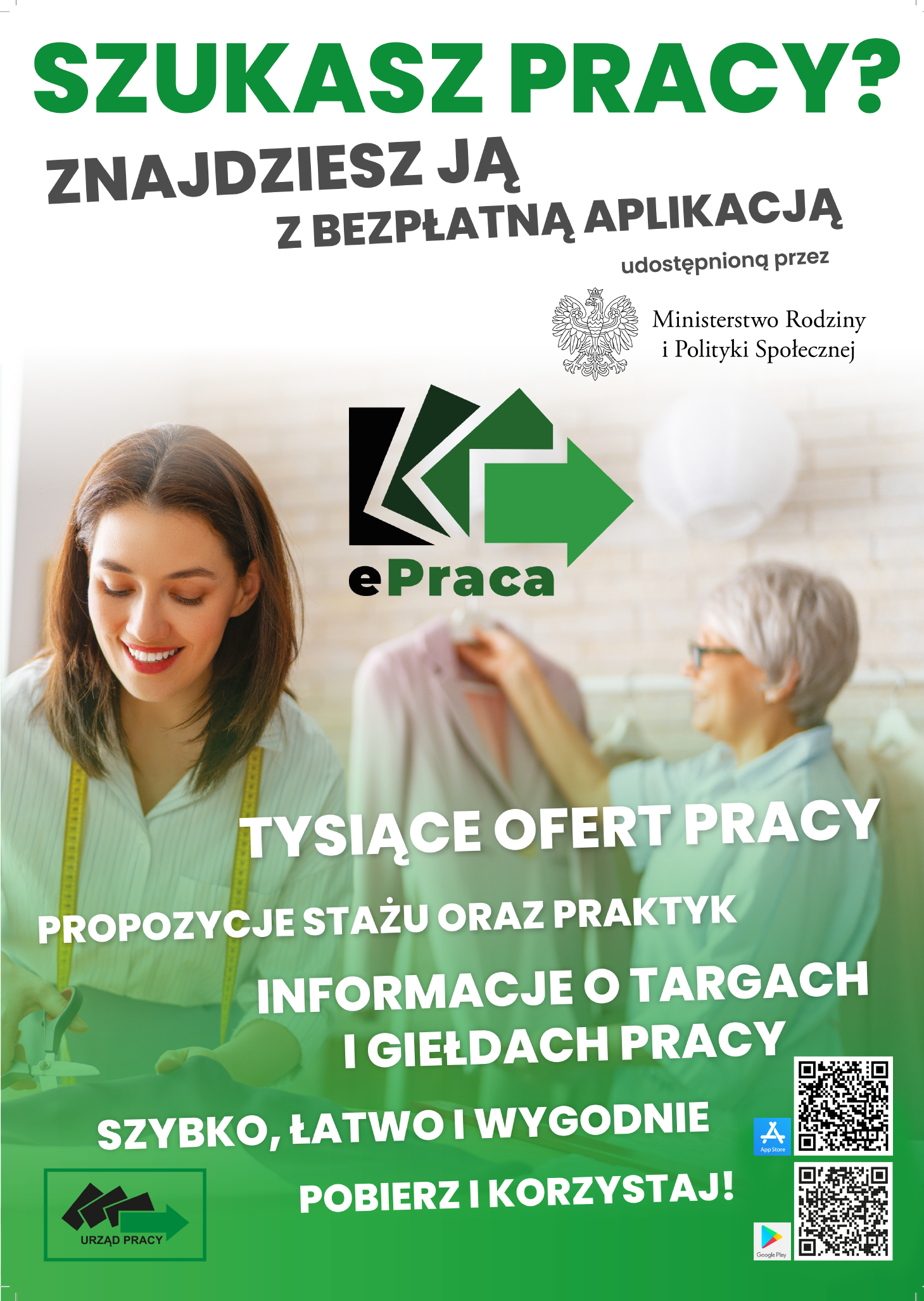 Plakat informacyjny e praca