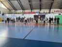 Spotkanie w Lokalnym Ośrodku Sportowym w Nowym Dworze Maz-I liga kobiet w siatkówce wraz ze sponsorami