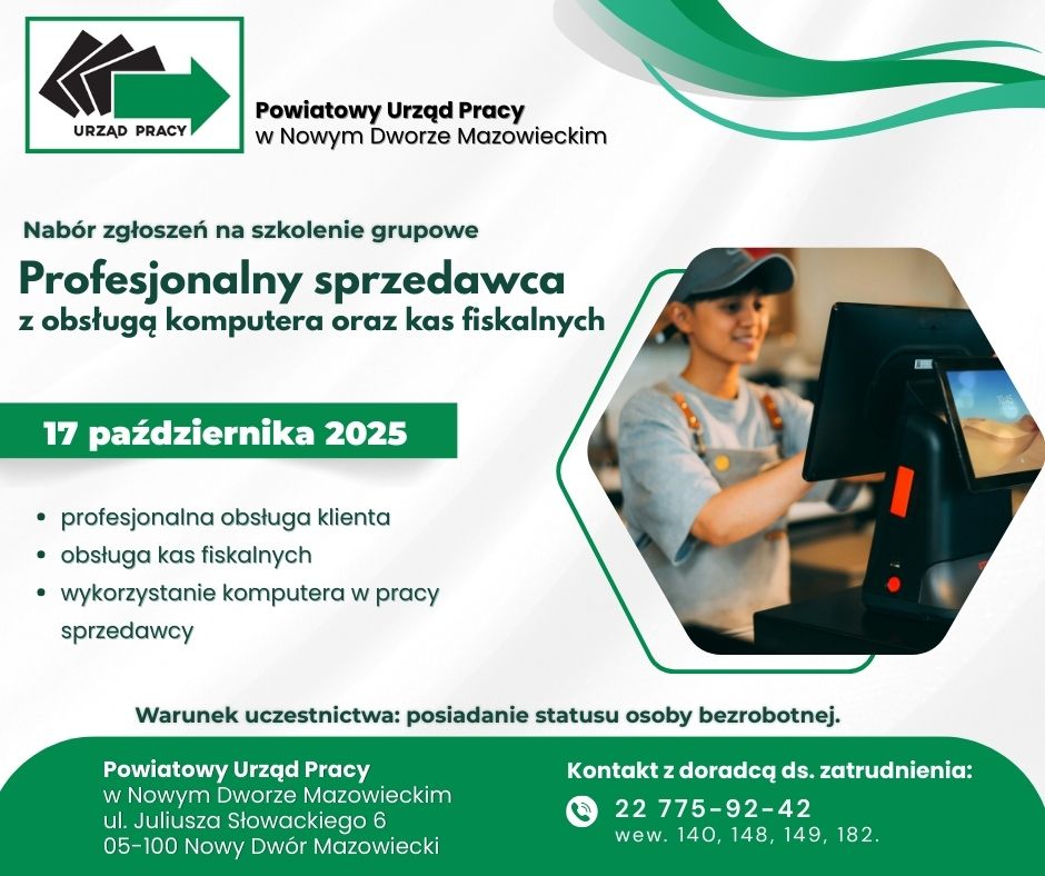 Zdjęcie artykułu Szkolenie grupowe „Profesjonalny sprzedawca z obsługą komputera oraz kas fiskalnych”